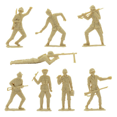 BMC MPC Recast German Tan Plastic Army Men WW2 Soldier Figures