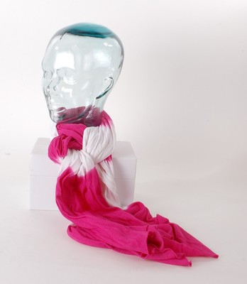 NWT WOMENS MV SPORT AMANDA SCARF $20 hot pink white tie dye wrap