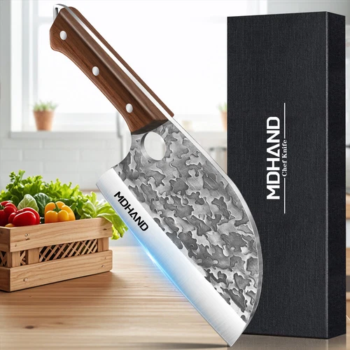 Edelstahl Kochmesser Metzger Küchenmesser Restaurant Scharfe Messer Axt - Bild 1 von 12