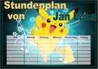 ♥ Stundenplan ♥ POKEMON 1 ♥ abwischbar ♥ DIN A4 ♥ mit/ohne Wunsch Name ♥ 