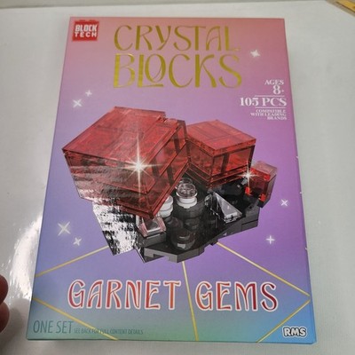 Brand New-  CRYSTAL BLOCKS GARNET GEMS Building Block Tech Set 105 Pieces FUN