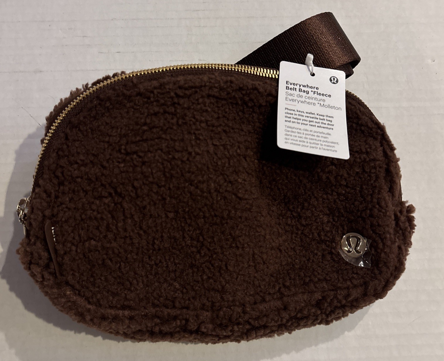 Lululemon Everywhere Fleece Brown Belt Bag 1L Crossbody Pack