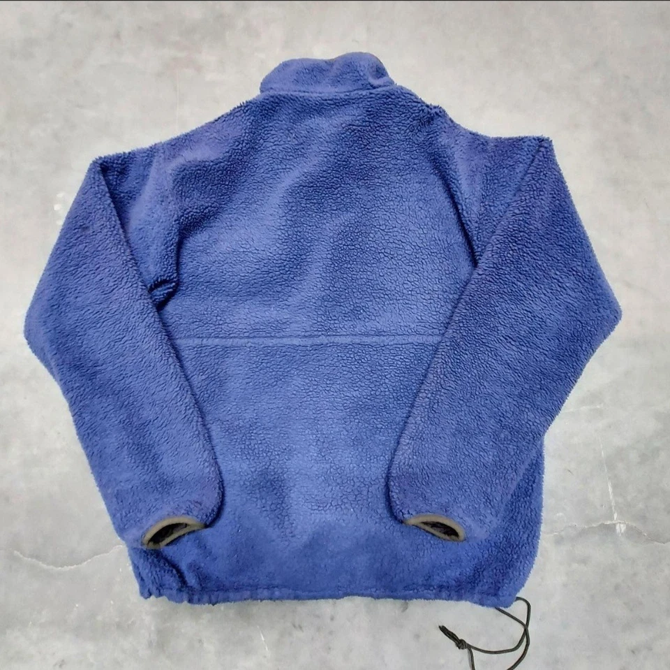 Pullover Vintage Años 90 Patagonia Glissade Púrpura Negro Teal Reversible Pila Profunda J Foto 2 de 4