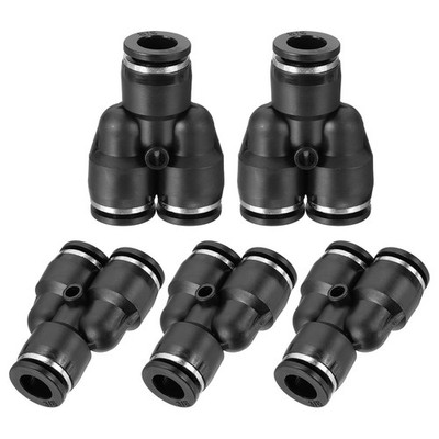 5 Stück 3/8 Zoll OD Y Shape 3-Wege-Schubfittinge für Rohre