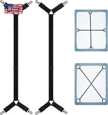 Sheet Keeper Straps Bed Sheet Holder for Corners Bedsheet Stays Suspender Clips