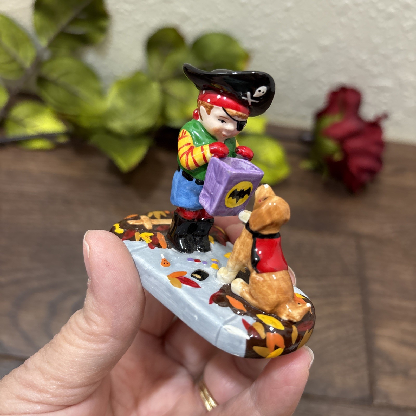Department 56 Halloween Village Trick or Treat Pirate Dog Ceramic 2.5”