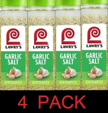 LAWRY'S Garlic Salt Coarse Ground With Parsley 33 oz Container - 4 PACK