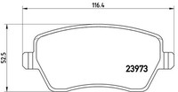Bremsbelagsatz, Scheibenbremse P 68 033 Brembo FüR Renault Nissan