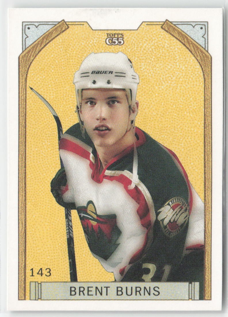 Brent Burns #143 Hockey Cards 2003 Topps C55 trading card — raw and PSA graded price guide