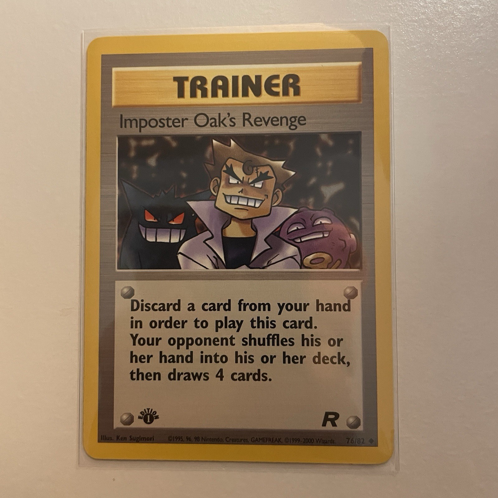 Imposter Oak’s Revenge 76/82 1st Edition Team Rocket Pokemon Card NM