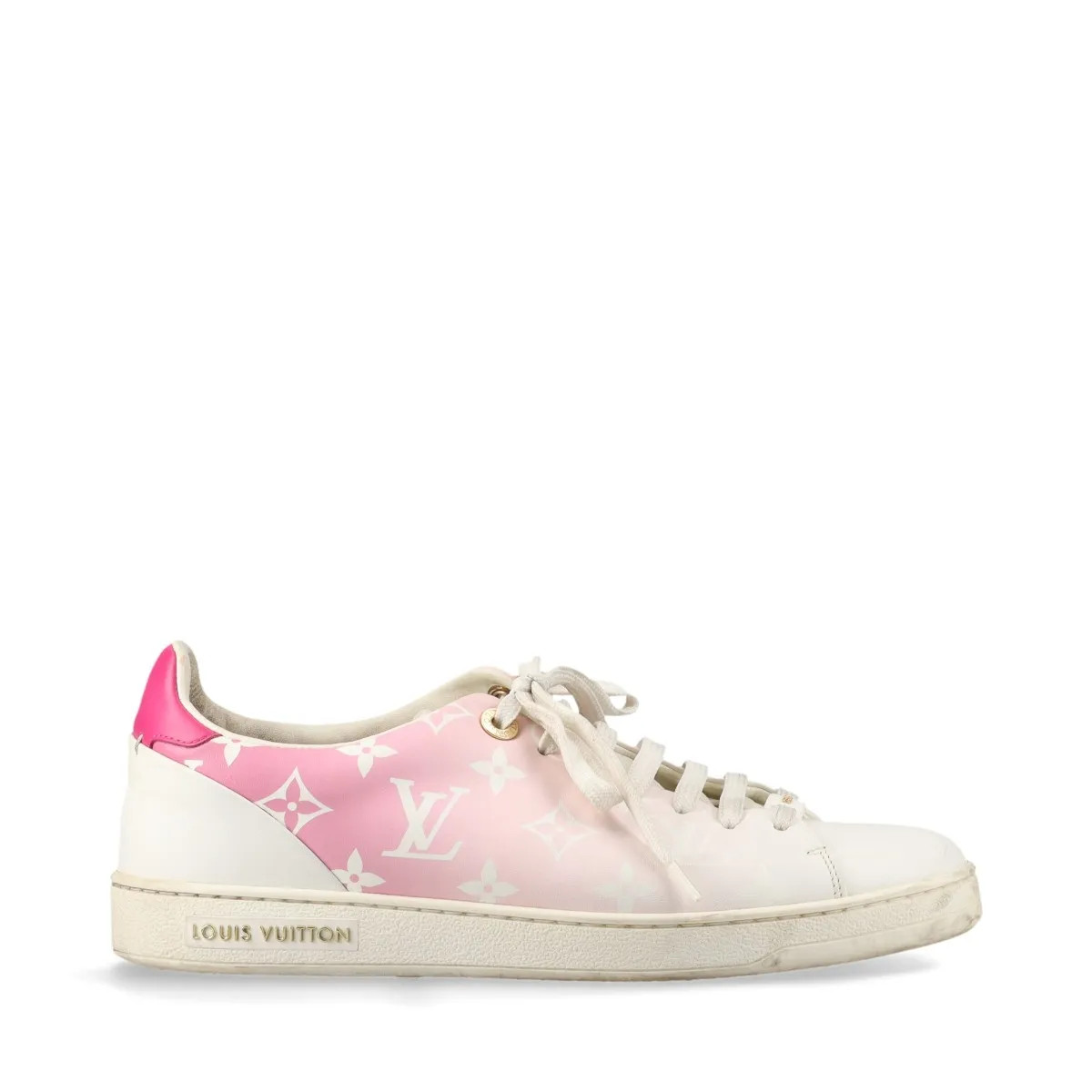 Louis Vuitton Front low line 20 years Leather Sneakers 37.5 Ladies' pink x white thumbnail 3