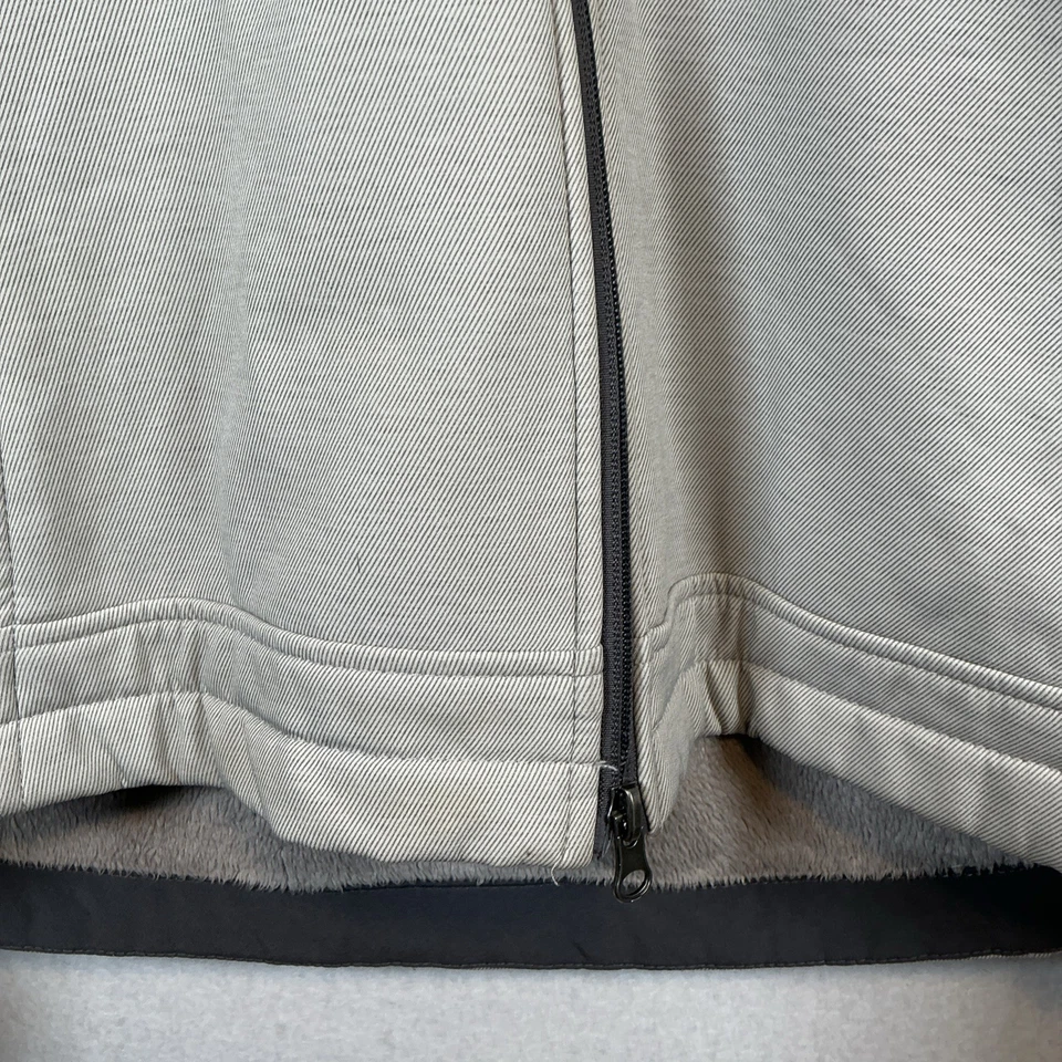 Chaqueta con capucha Free Country para mujer de piel sintética interior cremallera completa talla mediana gris Foto 3 de 4