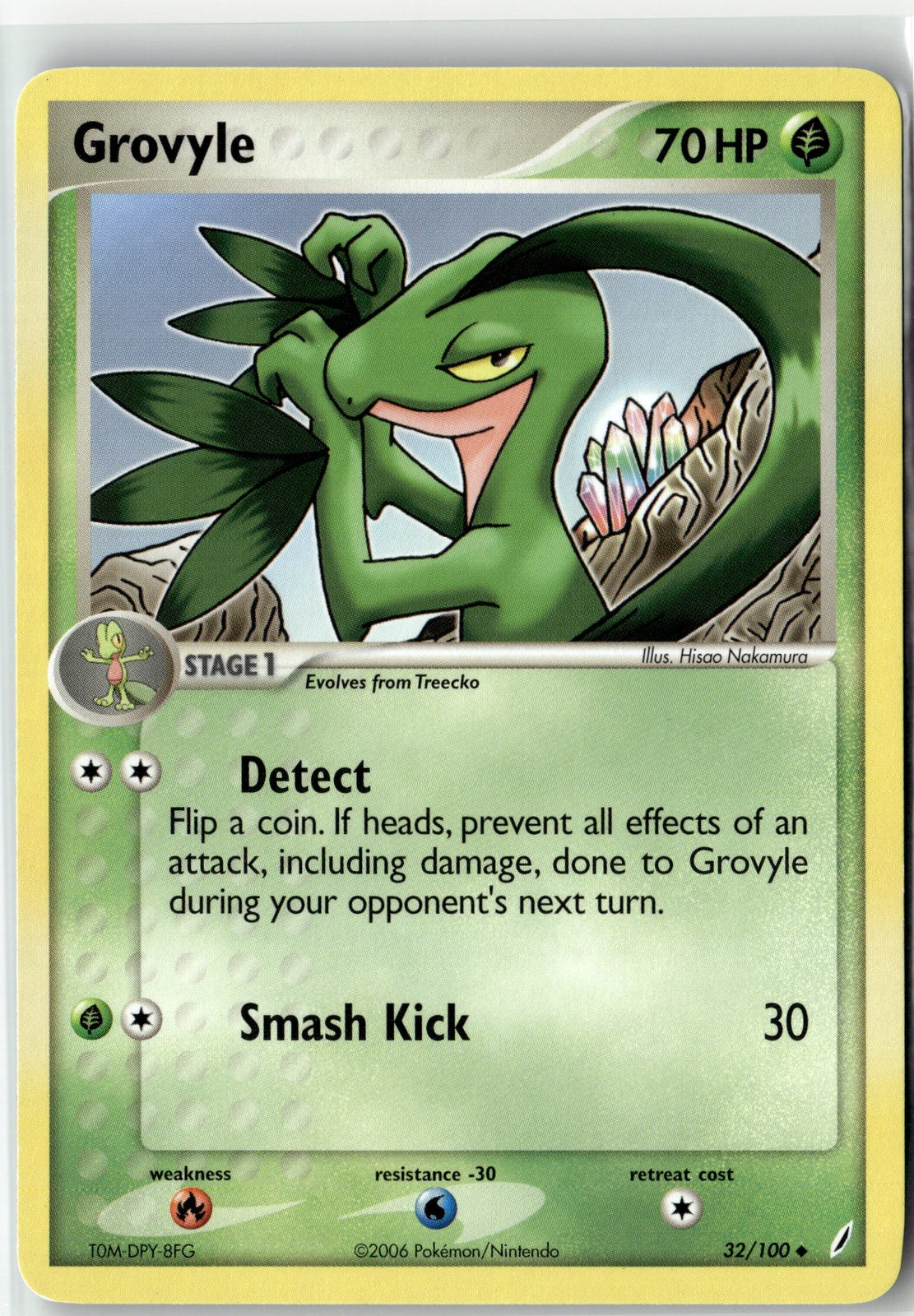 Grovyle Uncommon Crystal Guardians 32/100 NM