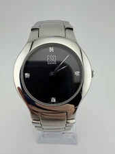 MOVADO ESQ  Esquire Swiss Watch E5230 VERVE - Stainless Steel - Diamond Markers 