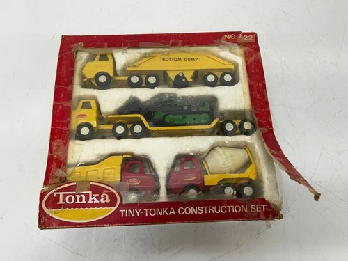 Vtg Tonka Tiny Construction Set #822 Metal Plastic Toy Truck W/ As Is Box