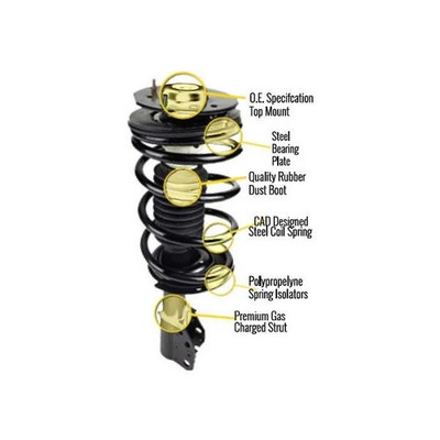 For Toyota Corolla 19-24 Unity Front Passenger Side Complete Strut Assembly