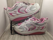 Scarpe da passeggio Skechers Shape Ups consapevolezza cancro al seno taglia UK 5 ex display