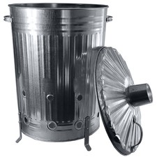90L GALVANISED METAL INCINERATOR DESIGN, BURNER, BRAZIER, FIRE BIN UK MADE