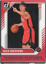 REED SHEPPARD - 2024-25 Donruss Franchise Features Rookie #24 Houston Rockets-RC