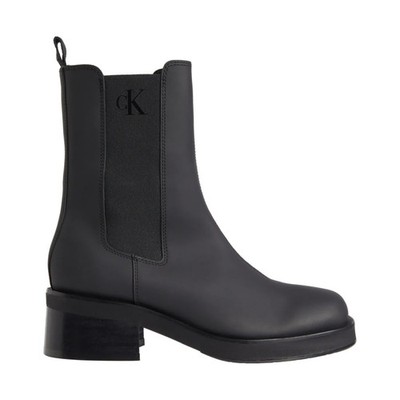 Calvin Klein Jeans Women's Black Leather Ankle Boots Casual YW0YW011160GT