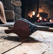 Bellows Fireplace Wood Leather Vintage Fire Brass Blower Air Bellow