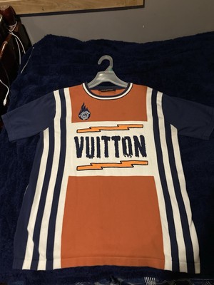 Louis Vuitton Men's Orange Flame T-Shirt - Cotton, Short Sleeve