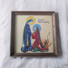 Objet religieux Cadre Vierge Et Sainte Françoise Romaine 