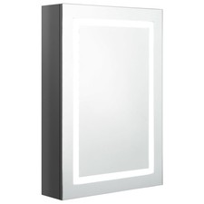 LED Bathroom Mirror Cabinet Washroom Wall Cabinet Storage Vanity Unit vidaXL