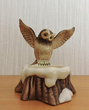 Goebel Eule am Baumstumpf - Teelicht - zum Winterwald - in OVP