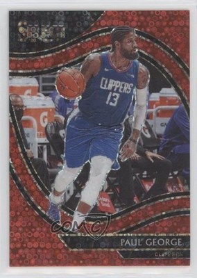 2020-21 Panini Select Courtside Red Disco Prizm 24/49 Paul George #254 hs9