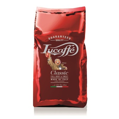Lucaffe CLASSIC 1kg ganze Bohnen, Kaffeebohnen Arabica Robusta, Crema