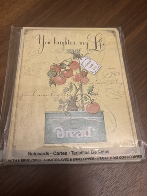 Note Cards ''you Brighten My Life'' Paula Deen 8 W Envelopes Garden Theme