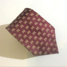 Lyric Opera of Chicago Tie 100 Silk Burgundy Red Gold Handmade Men's Necktie