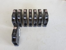 Lot of 8 Eaton Circuit Breakers used
