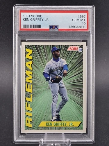 Ken Griffey Jr PSA 10 Rifleman Insert Seattle Mariners OF 1991 Score