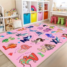 Bolacrom Kids Rugs For Playroom Educational Rug For Learn The Abc Alphabet Soft