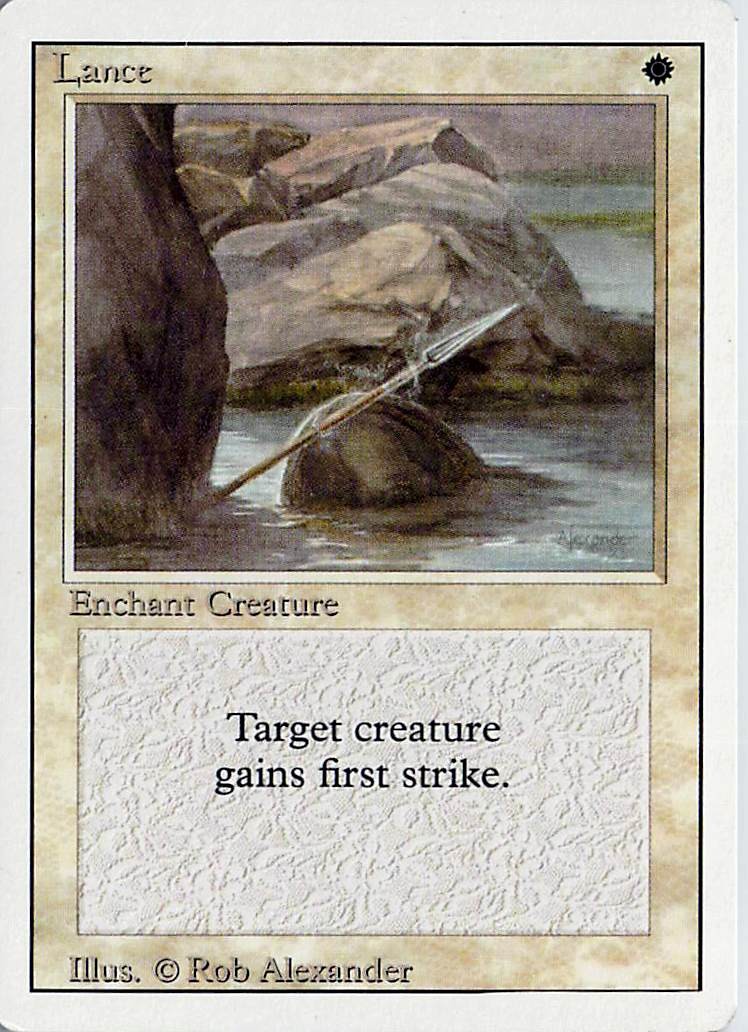 Lance Uncommon Revised Edition Magic: The Gathering Lightly Played
