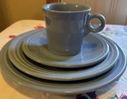 Fiesta Ware Blue Periwinkle 4-Piece Place Settings – Dinner Plates & Cup Sets