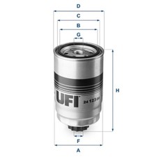 Kraftstofffilter UFI 24.123.00 Filtereinsatz für KIA HYUNDAI TUCSON TLE JC QL TL