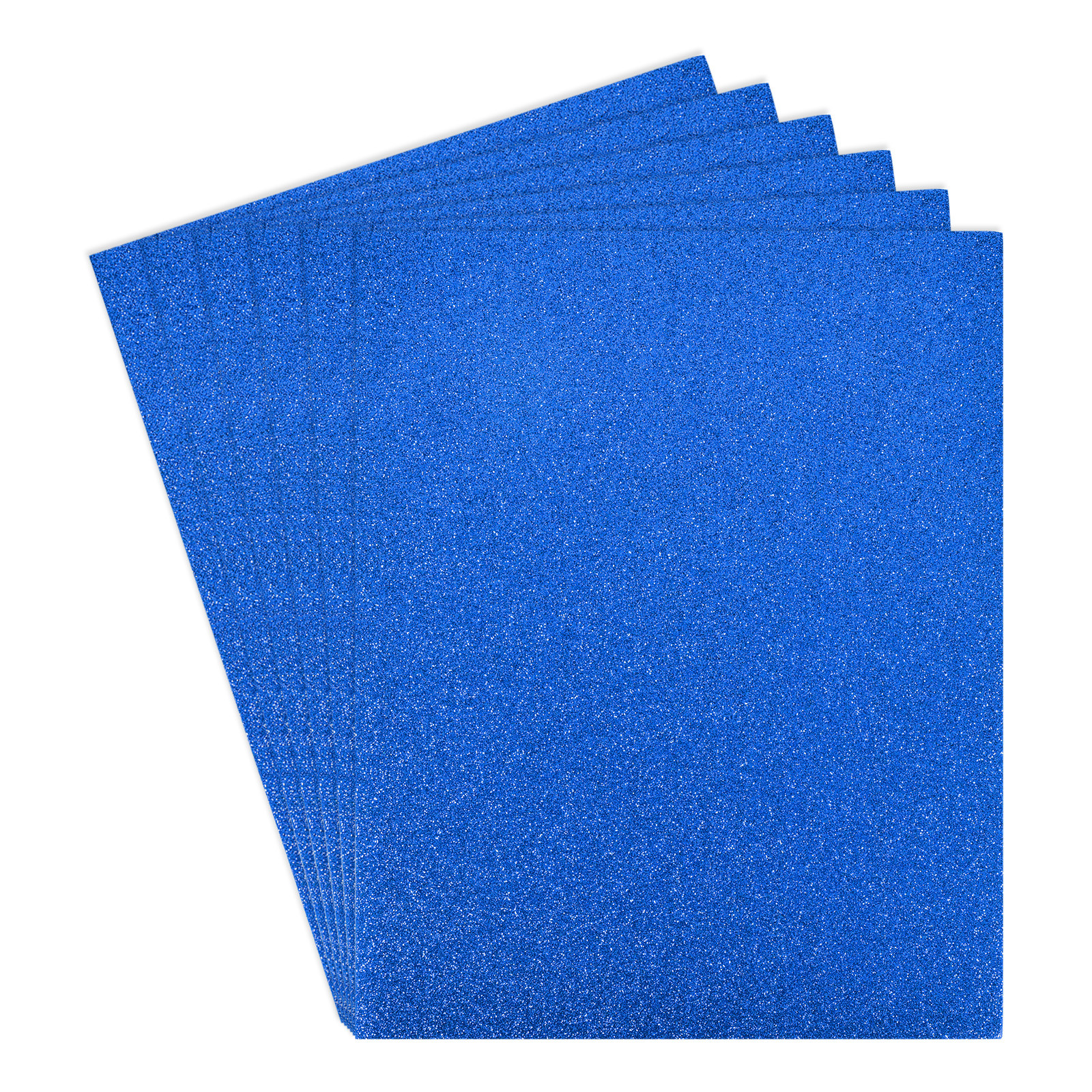 Glitter EVA Foam Sheets for Cards - 11x8 Inch 2mm Dark Blue 6 Pack