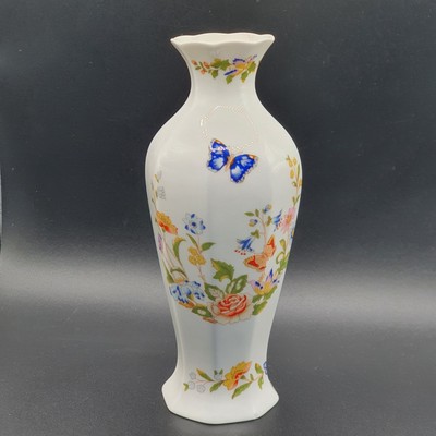 AYNSLEY VASE COTTAGE GARDEN MUSTER 7'' HOCH MITTEL FEINES BONE CHINA PERFEKT