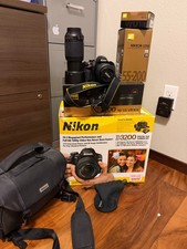 Nikon D D3200 24.2MP Digital SLR Camera - Black Kit w/ AF-S DX ED VR G 18-55mm