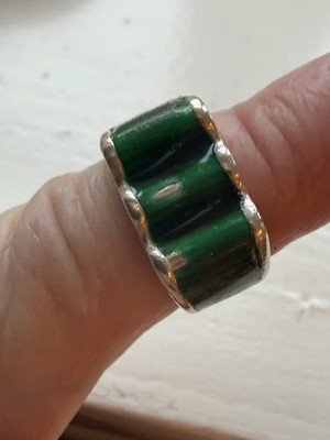 Grete Prytz Kittelsen Sterling Silver Enamel Ring Norway mid century vtg 450