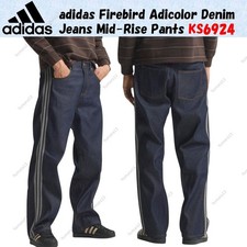 Pantalones de mezclilla Adidas Firebird Adicolor tiro medio KS6924 talla Japón
