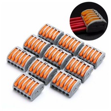 5-Port Lever Nut Conductor Compact Wire Connectors Fast Connection Terminal US