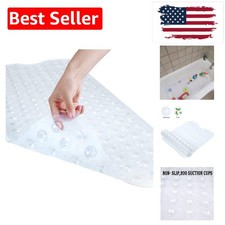 Bath and Shower Safety Mats 40x16 inch, Non Slip with Suction Cups for Bathro...