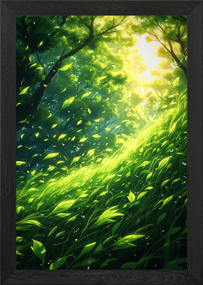 Gras im Wind Gerahmtes Wandbild Poster Leinwanddruck Bild