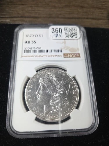 1879-O Morgan Silver Dollar $1 - NEW ORLEANS MINT - AU55 Example!
