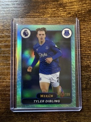 2025-26 Topps Merlin Chrome Premier League Tyler Dibling Aqua Refractor /199