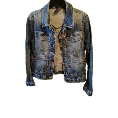 Parasuco Denim Cult Women's L Denim Stretch Jacket Size Large Retro Cool